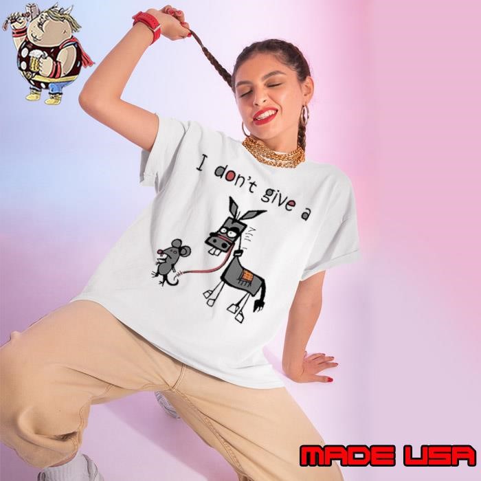 I don’t give a rat ass mouse donkey Ladies tee