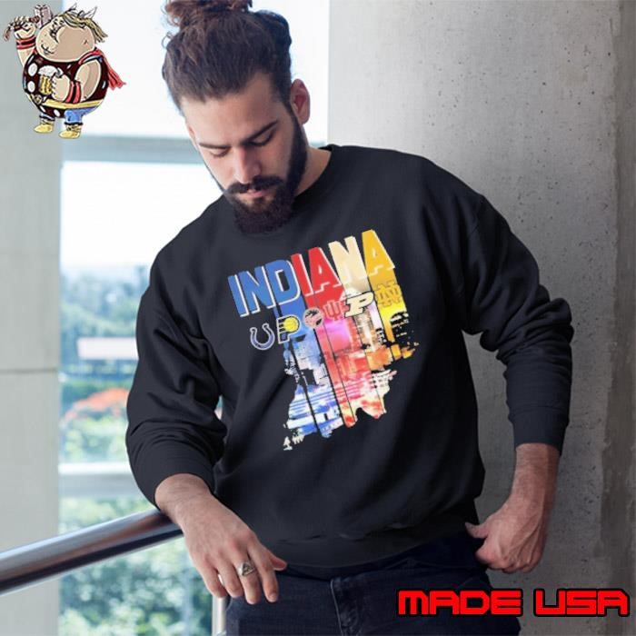 Indiana state sports team Colts Pacers Fever Hoosiers Boilermakers Fighting Irish Sweatshirt
