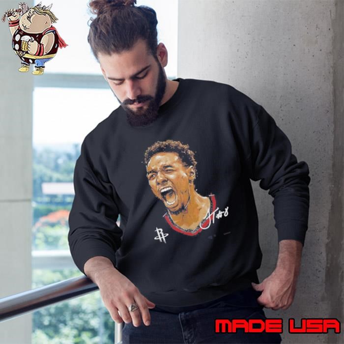 JaeSean Tate Houston Rockets MLB Basketball Player Portrait Signature Sweatshirt