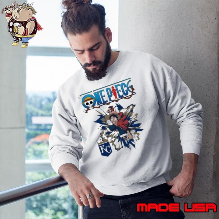 Kansas City Royals One Piece Monkey D Luffy Sweatshirt