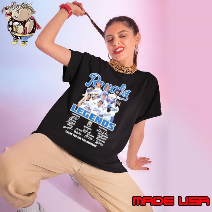 Kansas City Royals legends thank you for the memories signatures Ladies tee