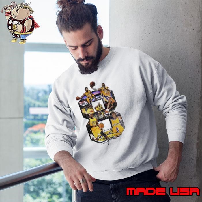 Kobe Bryant LA Lakers 8 picture collage signature Sweatshirt