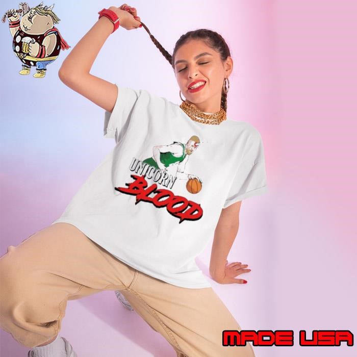 Kristaps Porzingis Unicorn Blood Boston Celtics Ladies tee