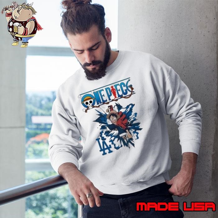 Los Angeles Dodgers One Piece Monkey D Luffy Sweatshirt