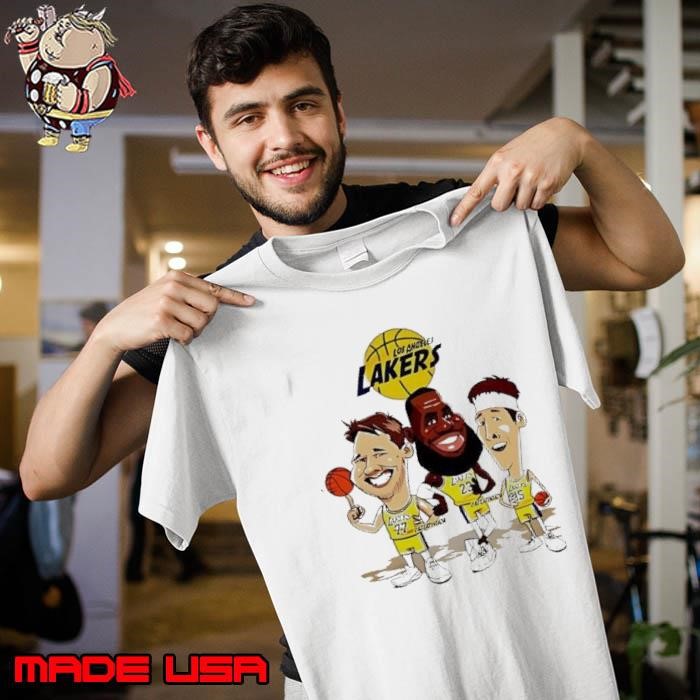 Los Angeles Lakers Lebron James Luka Doncic and Austin Reaves cartoons Unisex