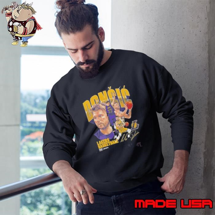 Luka Doncic Los Angeles Lakers Collage Signature 2025 Sweatshirt