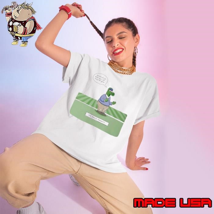 Ok let’s all just settle down and enjoy the game Phillie Phanatic mascot Ladies tee