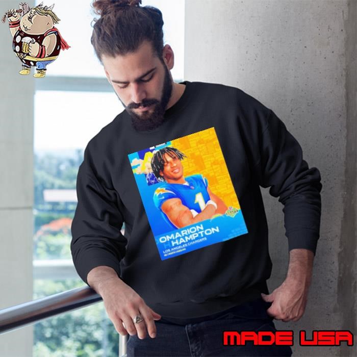 Omarion Hampton Los Angeles Chargers 2025 NFL Draft art Sweatshirt