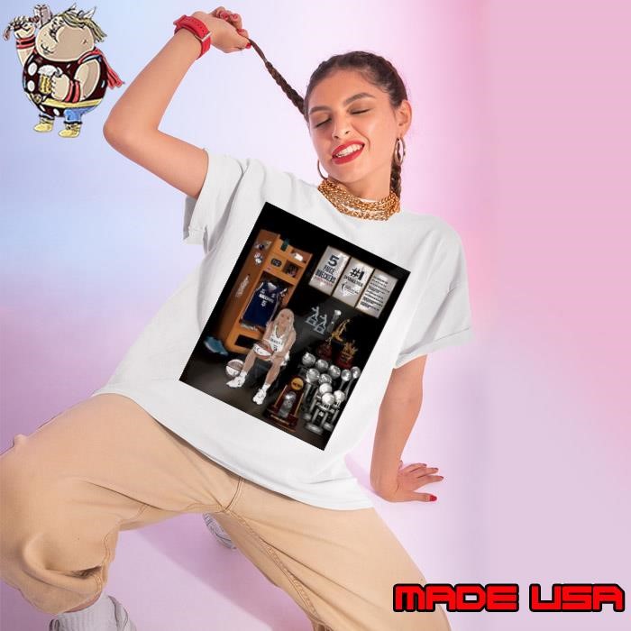 Paige Bueckers locker room Dallas Wings Trophy NCAA National Champions Ladies tee