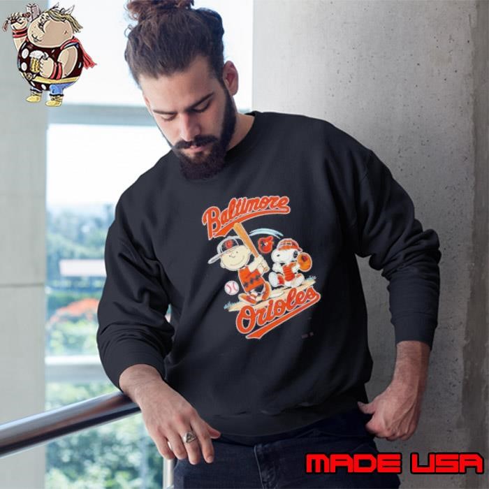 Peanuts Characters Baltimore Orioles Baseball Sweatshirt