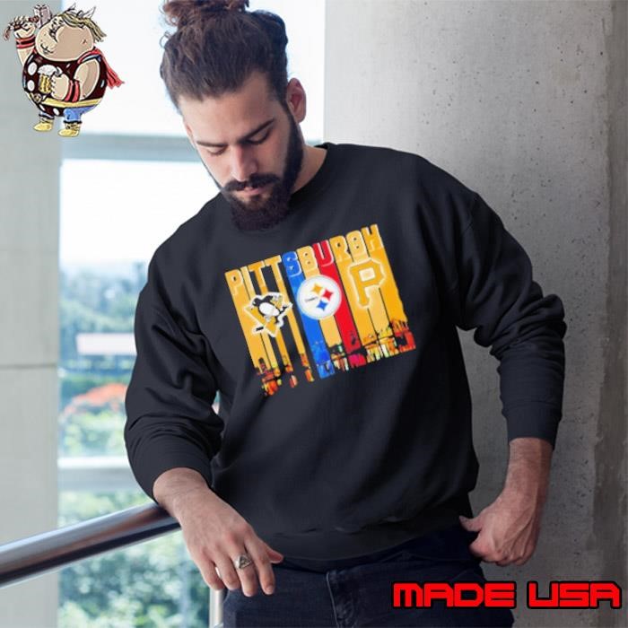 Pittsburgh Penguins x Pittsburgh Steelers x Pittsburgh Pirates night city Sweatshirt
