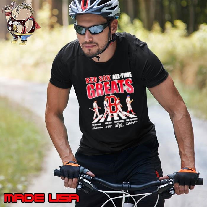 Red Sox all time greats Abbey Road Ted Williams David Ortiz Pedro Martinez Unisex
