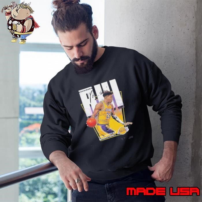 Rui Hachimura 28 Los Angeles Lakers NBA Basketball Player Cartoon Signature Sweatshirt