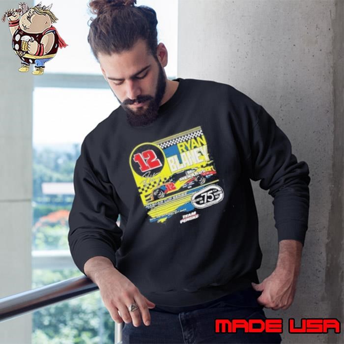 Ryan Blaney 12 Checkered Flag Sports Menards Darlington Raceway Throwback Car Sweatshirt