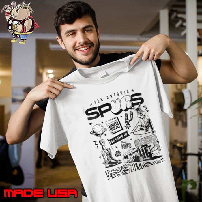 San Antonio Spurs 1973 Vintage Mascot and Icons Collage Unisex