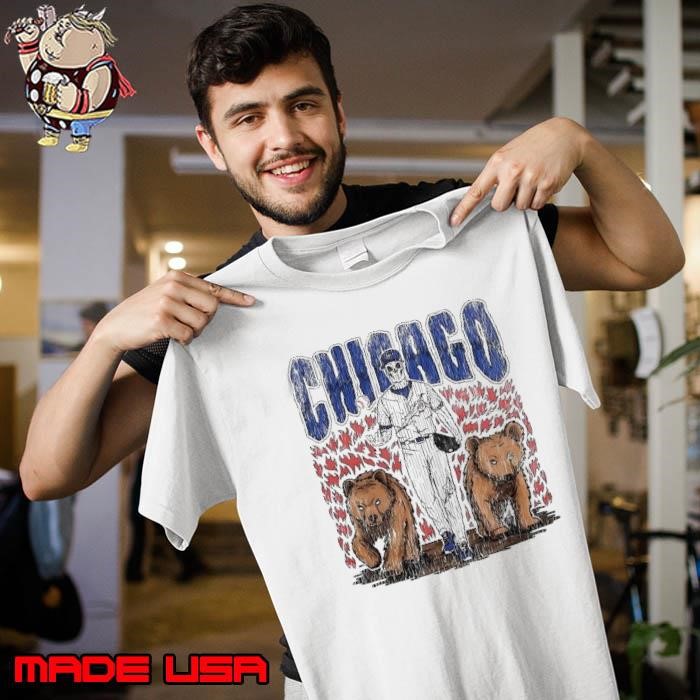 Skeleton and Bear Chicago Baseball Unisex