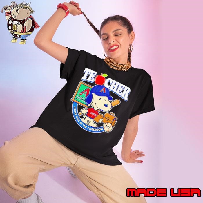 Snoopy teacher Arizona Diamondbacks home run in the classroom shirt