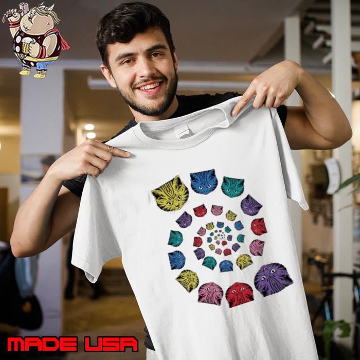 Spiral Cat rainbow Unisex