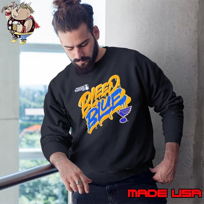 St Louis Blues Bleed Blue Stanley Cup Playoffs 2025 Sweatshirt