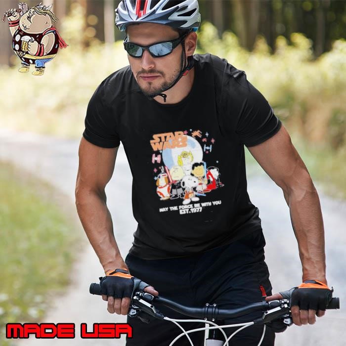 Star Wars Peanuts Characters May The Force Be With You Est 1977 Unisex