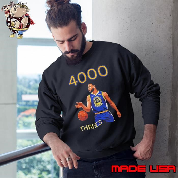 Stephen Curry Golden State Warriors Basketball 4000 threes Sweatshirt