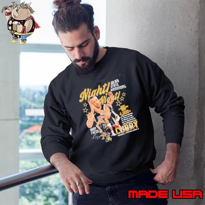 Stephen Curry Night Night Golden State Warriors Baby Faced Most 3 Pointers Made 4000 Wardell Stephen Curry II shirts Sweatshirt