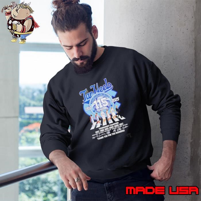 Tar Heels 115 Seasons 1910 2025 Abbey Road Thank You For The Memories Sweatshirt