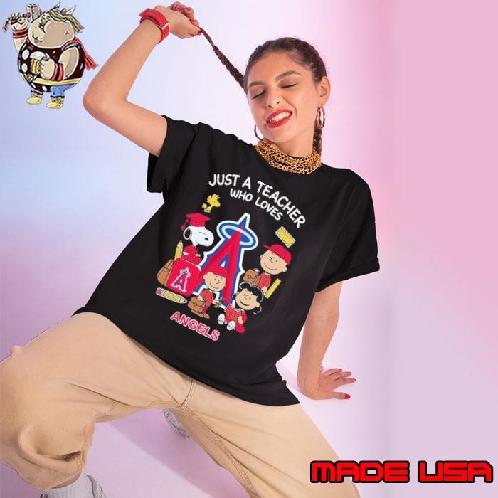 The Peanuts just a teacher who love Los Angeles Angels shirt