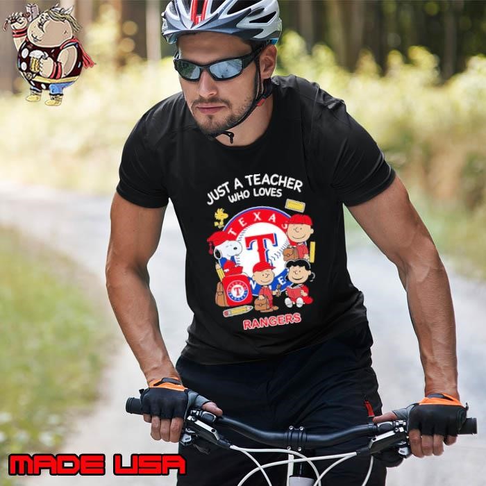 The Peanuts just a teacher who love Texas Rangers Unisex