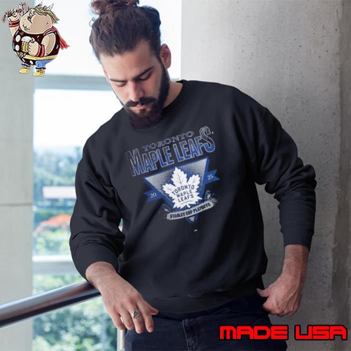 Toronto Maple Leafs Fanatics Heather Charcoal 2025 Stanley Cup Playoffs Crossbar Tri Blend Sweatshirt