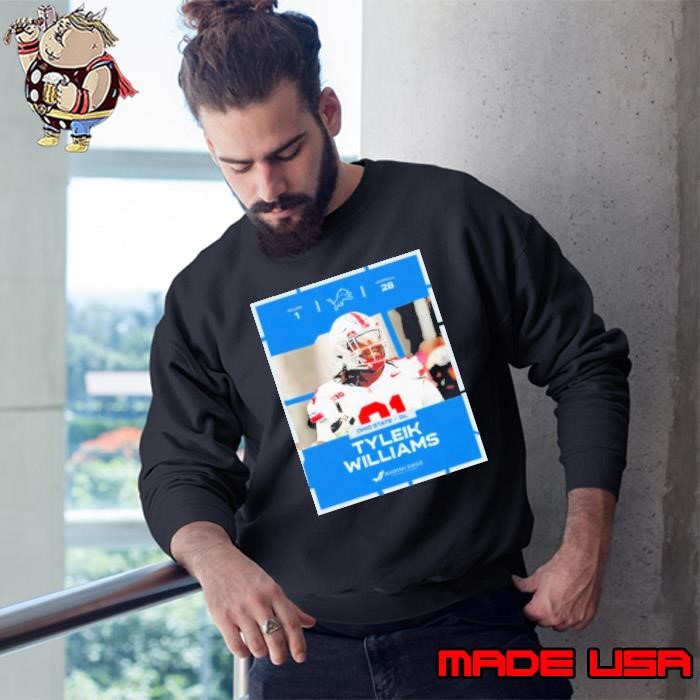 Tyleik Williams Detroit Lions Ohio State Sweatshirt