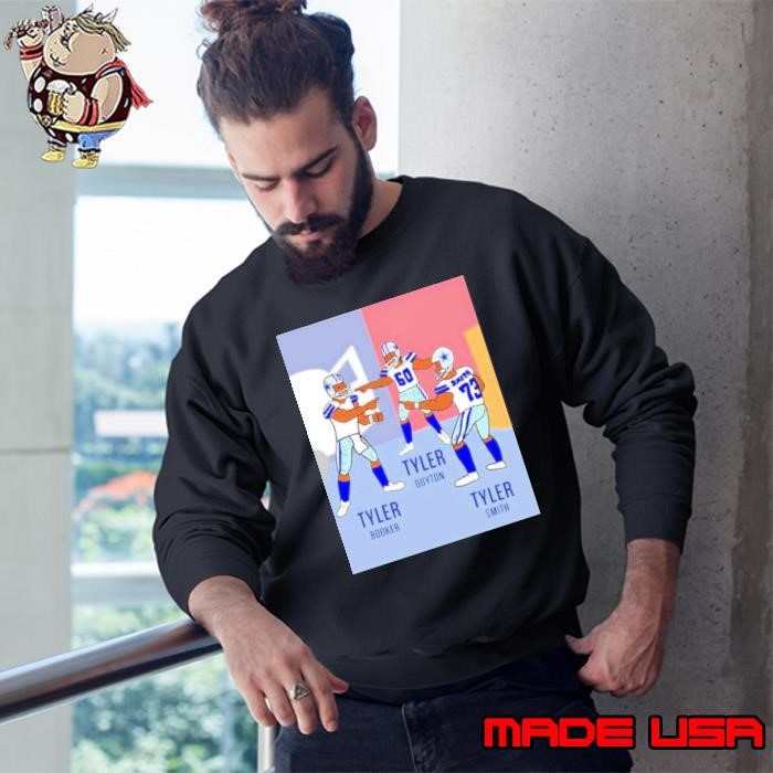 Tyler Booker Tyler Guyton and Tyler Smith 3 Dallas Cowboys Pointing meme Sweatshirt