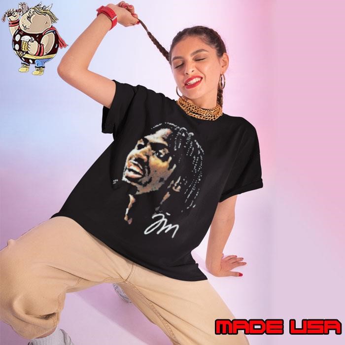 Tyrese Maxey Black NBA Real Big Face Player signature Ladies tee