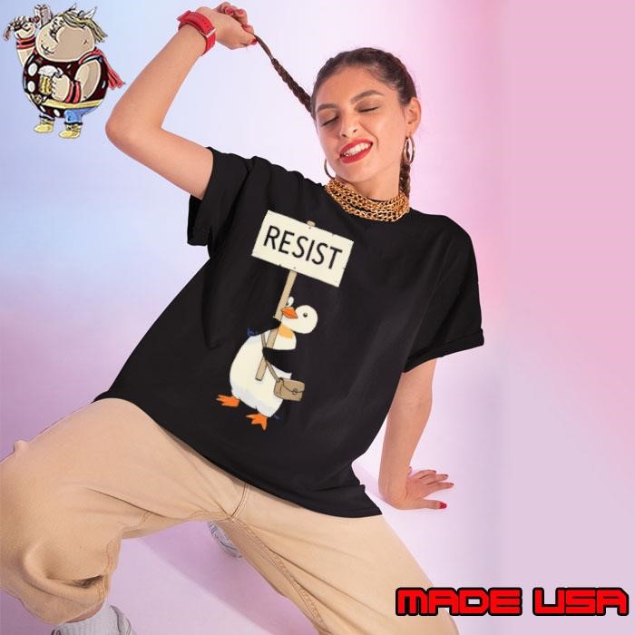 Vintage Protest Penguin Resist Penguin Activism Graphic Ladies tee