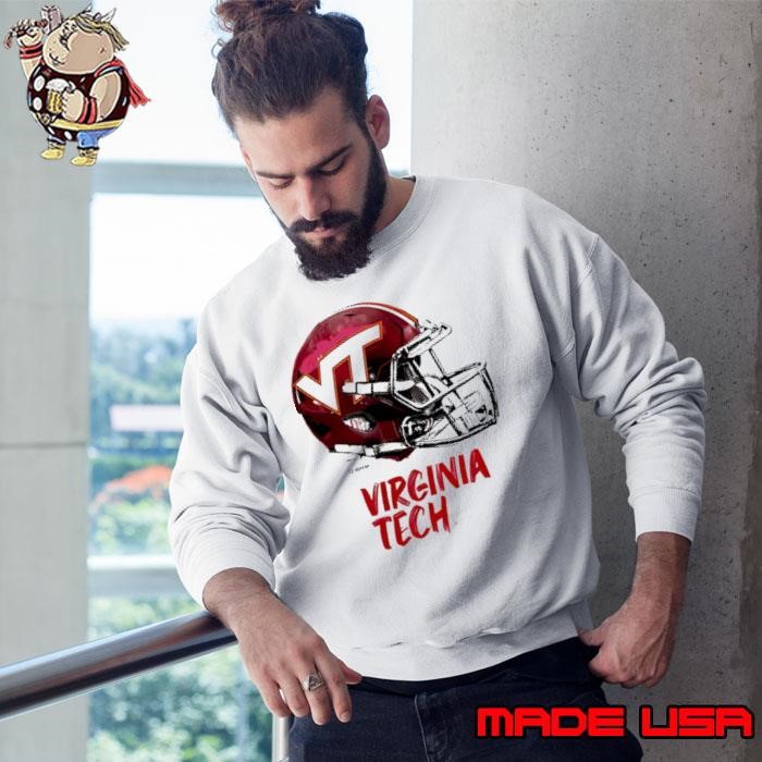 Virginia Tech Hokies Youth Heather Dripping Football Helmet Sweatshirt