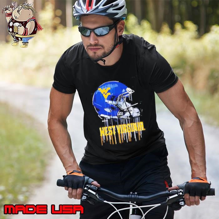 West Virginia Mountaineers Youth Heather Dripping Football Unisex