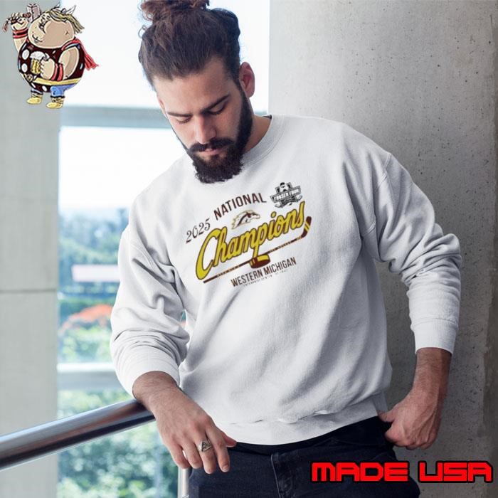 Western Michigan University Men’s Hockey 2025 National Champions logo Sweatshirt