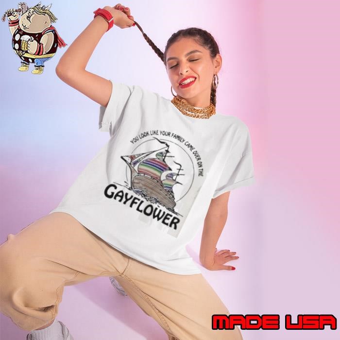 You look like your family came over on the gayflower ship Ladies tee