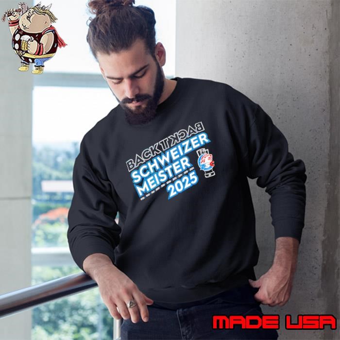 Back to back Schweizer Meister ZSC Lions 2025 logo Sweatshirt