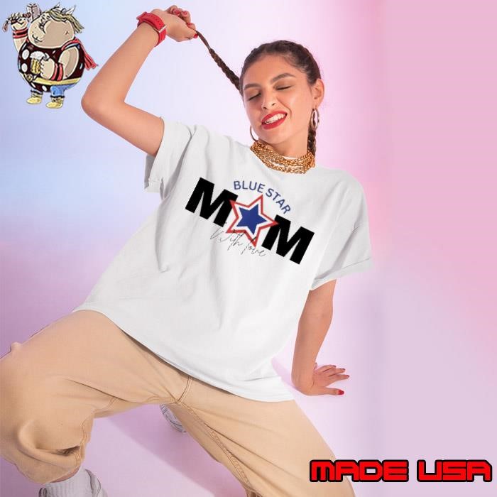 Blue Star Mom With Love Ladies tee