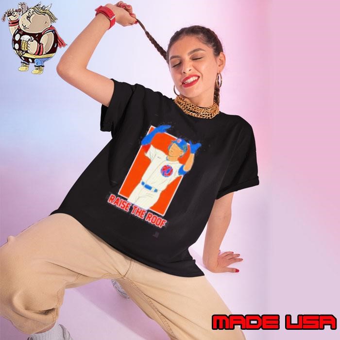 Chicago Cubs PCA raise the roof comic Ladies tee