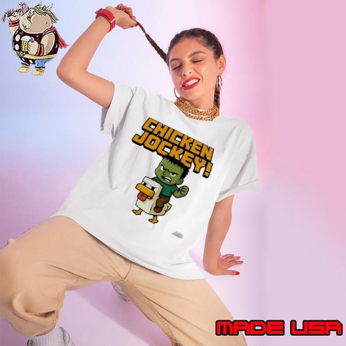 Chicken Jockey Internet phenomenon cartoon Ladies tee