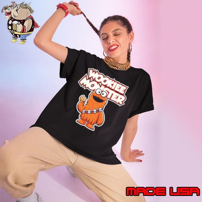 Cookie Monster Wookie Monster cartoon Ladies tee