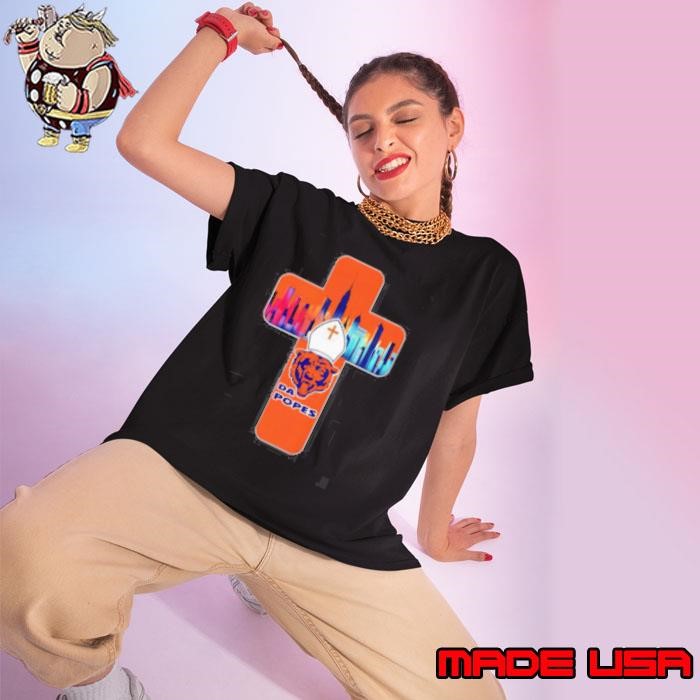 Da Popes Chicago Bears skyline Ladies tee