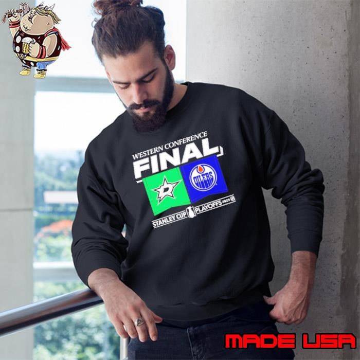 Dallas Stars vs. Edmonton Oilers 2025 Western Conference Finals matchup logo Sweatshirt