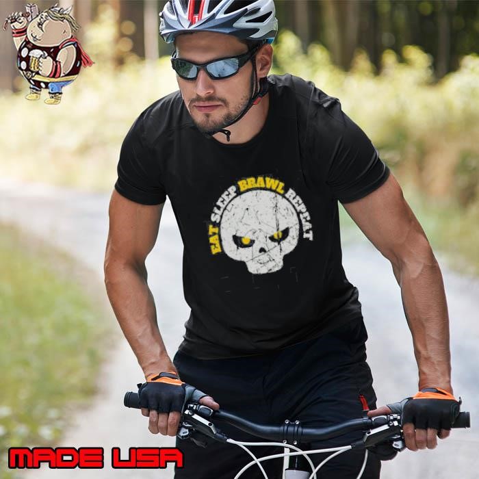 Eat Sleep Brawl Repeat Win Fight Brawl Repeat Skull Unisex