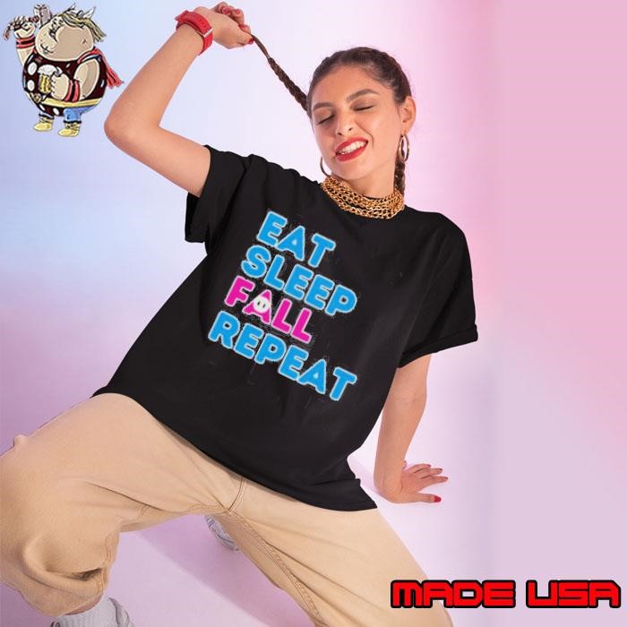 Eat Sleep Fall Repeat Video Game Guys Video Gamer Ladies tee