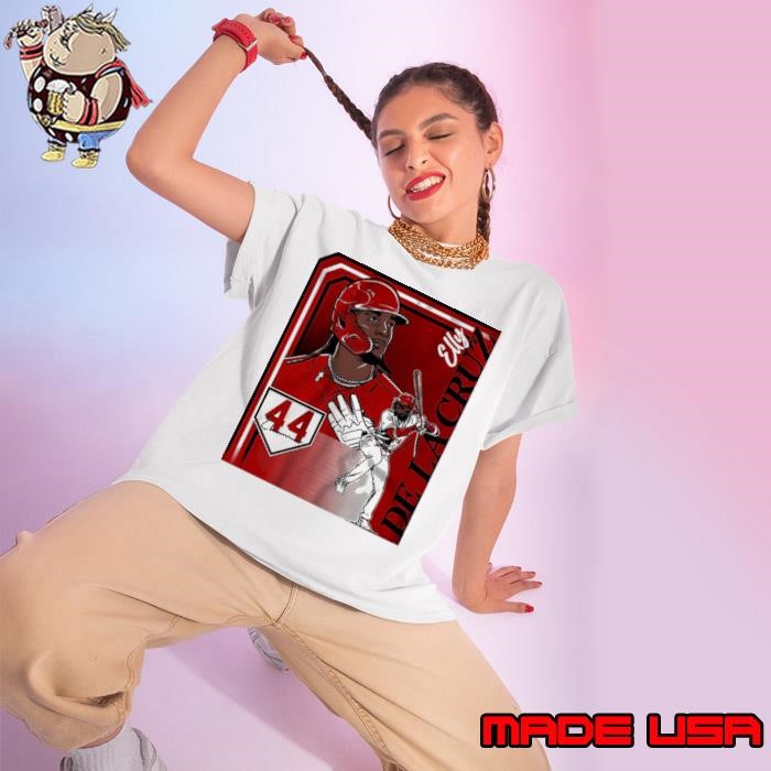 Elly De La Cruz Cincinnati Reds baseball player signature collage frame Ladies tee