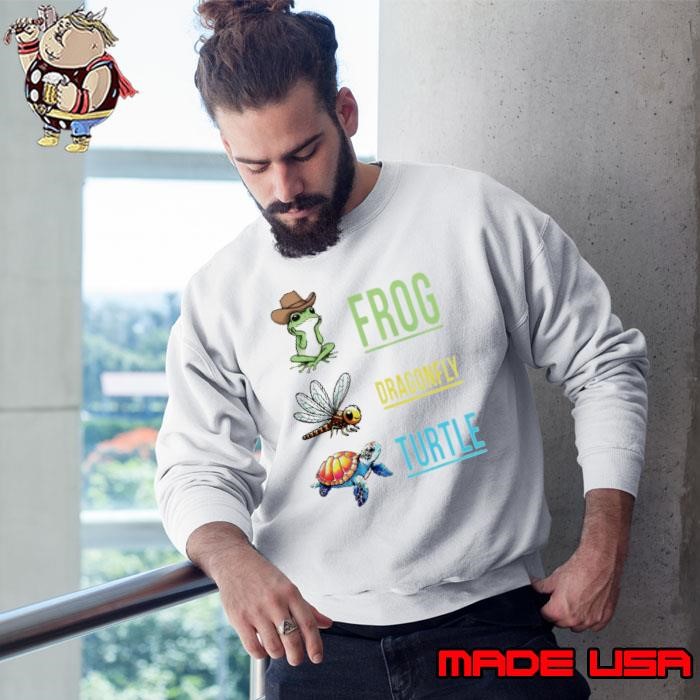 Frog Dragonfly Turtle Sweatshirt