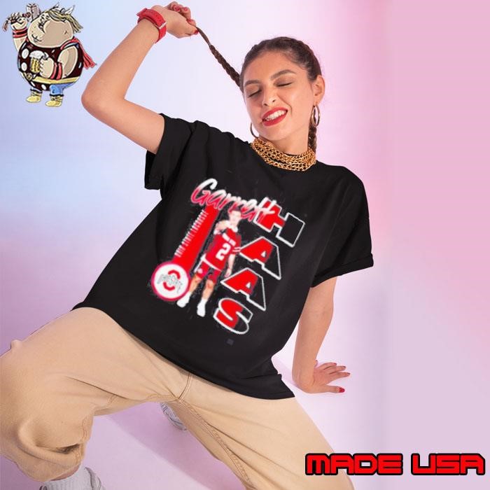 Garrett Haas Ohio State Buckeyes lacrosse illustrated Ladies tee